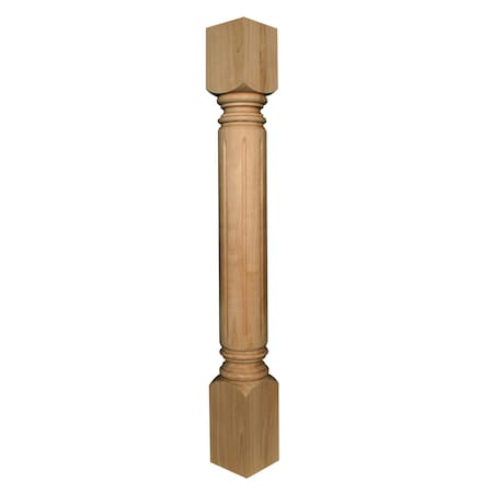 35 1/2 X 4 1/8 Fluted Column Leg In Alder